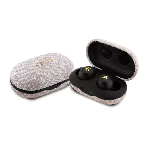 Guess - Vezeték nélküli fülhallgató 4G fém (GUTWSP4EGP) - Dokkolóállomással, Bluetooth 5.3, TWS, ENC, IPX5, 300mAh - Rózsaszín