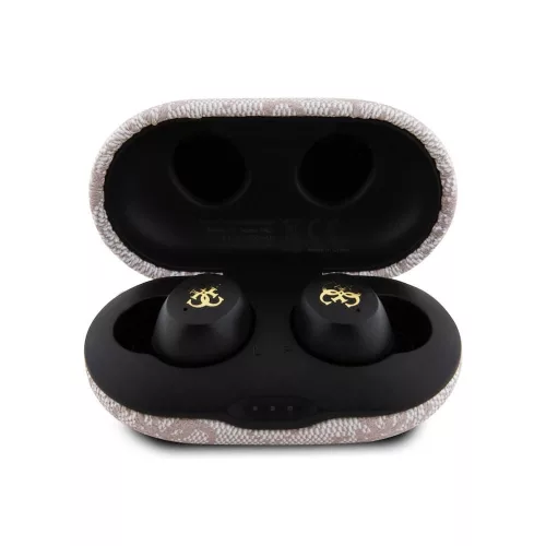 Guess - Vezeték nélküli fülhallgató 4G fém (GUTWSP4EGP) - Dokkolóállomással, Bluetooth 5.3, TWS, ENC, IPX5, 300mAh - Rózsaszín