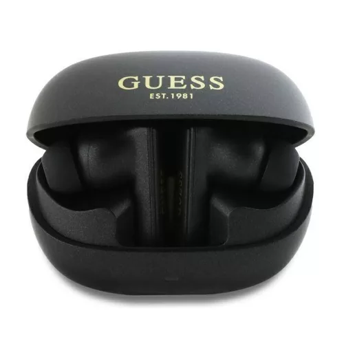 Guess - Vezeték nélküli fülhallgató kapszula alakú logóval (GUTWST88MCTGK) - Fülbe helyezhető, Bluetooth, TWS - Fekete