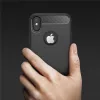 Techsuit - Carbon szilikon tok - iPhone X / iPhone XS - Fekete