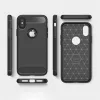 Techsuit - Carbon szilikon tok - iPhone X / iPhone XS - Fekete