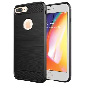 Techsuit - Carbon szilikon tok - iPhone 8 Plus - Fekete
