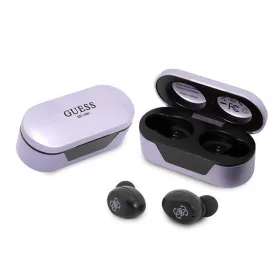   Guess - Vezeték nélküli fülhallgató (GUTWST31EU) - Bluetooth 5.0, TWS, USB-C, LED kijelzővel, dokkolóállomással, IPX4 - Lila