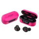 Guess - Wireless Earbuds (GUTWST31EM) - Bluetooth 5.0, TWS, USB-C, with LED Display, Docking Station, IPX4 - Magenta