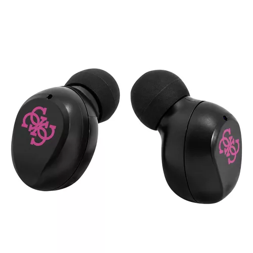 Guess - Wireless Earbuds (GUTWST31EM) - Bluetooth 5.0, TWS, USB-C, with LED Display, Docking Station, IPX4 - Magenta