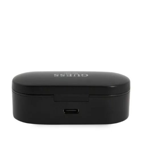 Guess - Vezeték nélküli fülhallgató (GUTWST31EK) - Bluetooth 5.0, TWS, USB-C, LED kijelzővel, dokkolóállomással, IPX4 - Fekete
