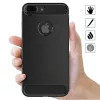 Techsuit - Carbon szilikon tok - iPhone 8 Plus - Fekete