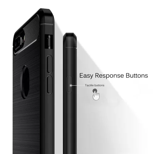 Techsuit - Carbon szilikon tok - iPhone 8 Plus - Fekete