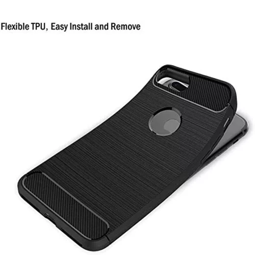 Techsuit - Carbon szilikon tok - iPhone 8 Plus - Fekete