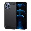 Techsuit - Carbon szilikon tok - iPhone 12 Pro Max - Fekete