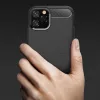 Techsuit - Carbon szilikon tok - iPhone 12 Pro Max - Fekete