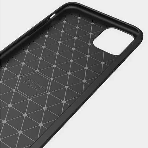 Techsuit - Carbon szilikon tok - iPhone 12 Pro Max - Fekete