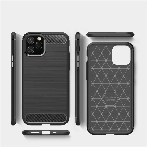 Techsuit - Carbon szilikon tok - iPhone 12 Pro Max - Fekete