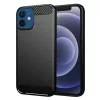 Techsuit - Carbon szilikon tok - iPhone 12 / iPhone 12 Pro - Fekete