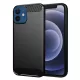 Techsuit - Carbon szilikon tok - iPhone 12 / iPhone 12 Pro - Fekete