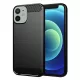 Techsuit - Carbon szilikon tok - iPhone 12 Mini - Fekete