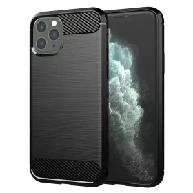 Techsuit - Carbon szilikon tok - iPhone 11 Pro Max - Fekete