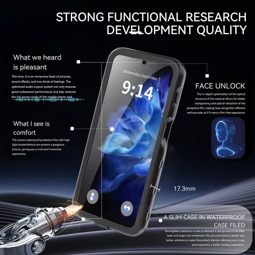 ShellBox - Waterproof IP68 Case - Samsung Galaxy A16 4G / A16 5G - Black