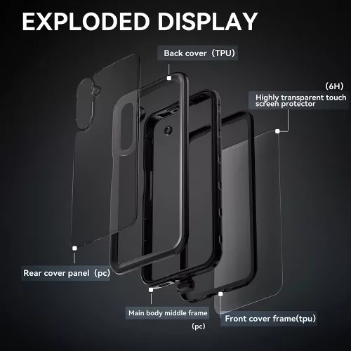 ShellBox - Waterproof IP68 Case - Samsung Galaxy A16 4G / A16 5G - Black