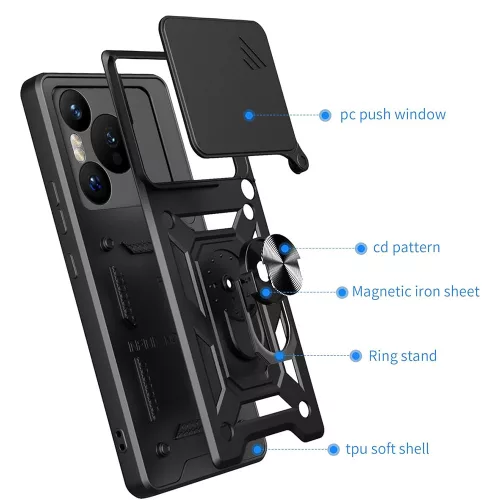 Techsuit - CamShield ütésálló tok - Xiaomi Redmi Note 14 5G - Kék