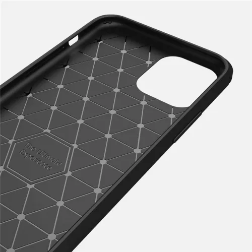 Techsuit - Carbon szilikon tok - iPhone 11 Pro Max - Fekete