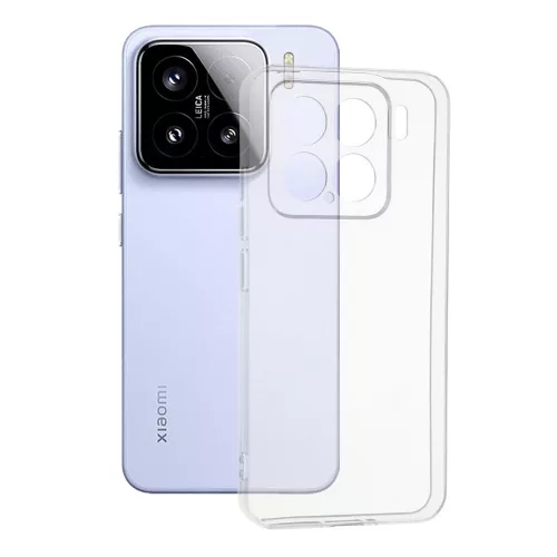 Techsuit - Clear Silicone tok - Xiaomi 15 - Átlátszó