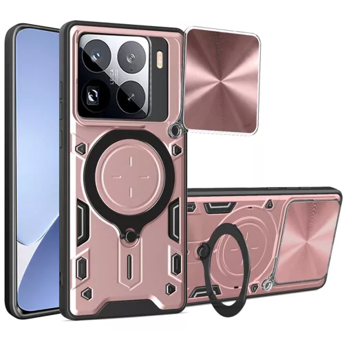 Techsuit - CamGuard Pro ütésálló tok - Xiaomi 15 Pro - Rosegold