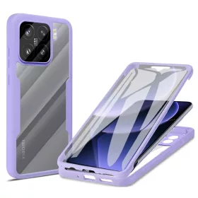   Techsuit - ColorVerse 360 tok kijelzővédővel - Xiaomi 15 - Lila
