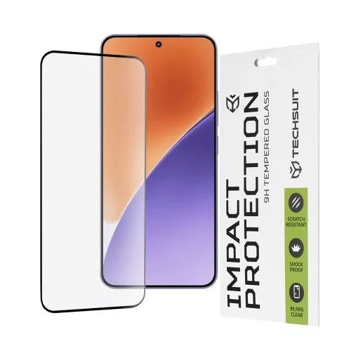 Techsuit - 111D Full Cover / Full Glue üvegfólia - Xiaomi 15 - Fekete széllel