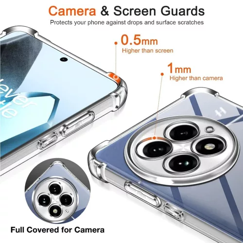 Techsuit - Shockproof Átlátszó Ütésálló Szilikon tok - OnePlus 13 - Átlátszó