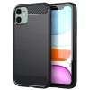 Techsuit - Carbon szilikon tok - iPhone 11 - Fekete