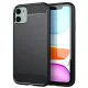Techsuit - Carbon szilikon tok - iPhone 11 - Fekete
