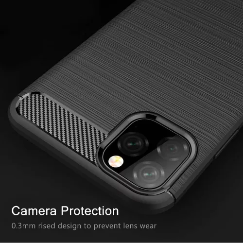 Techsuit - Carbon szilikon tok - iPhone 11 - Fekete