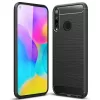 Techsuit - Carbon szilikon tok - Huawei Y6p - Fekete