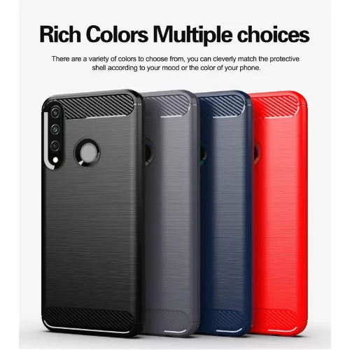 Techsuit - Carbon szilikon tok - Huawei Y6p - Fekete