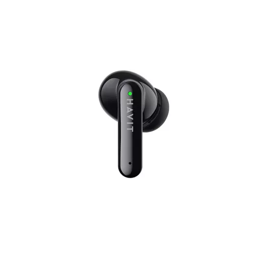 Havit - Vezeték nélküli fülhallgató (TW967 Pro) - Mikrofonnal, Bluetooth 5.3, Valódi vezeték nélküli sztereó, C típusú, 300mAh - Fekete
