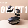Havit - Vezeték nélküli fülhallgató (OWS914) - Mikrofonnal, Bluetooth 5.3, True Wireless Stereo, ENC, USB-C, 500mAh - Bézs
