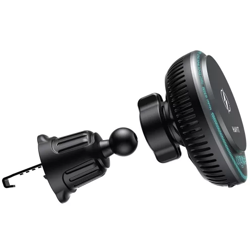 Havit - Autós tartó vezeték nélküli töltéssel (W3036) - with Cooler, Szellőzőrácsra, 15W - Black
