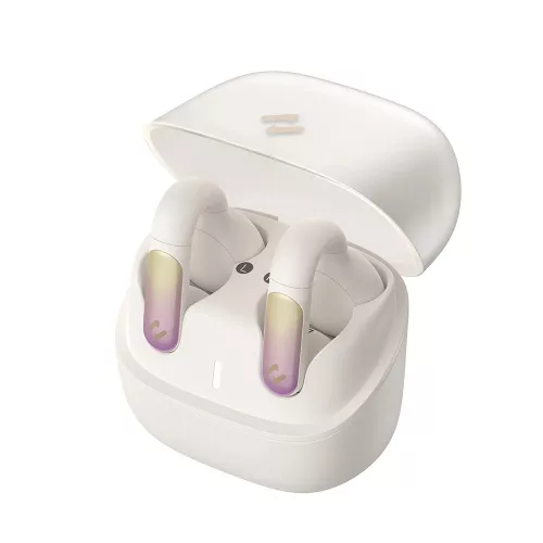 Havit - Vezeték nélküli fülhallgató (TW980) - sporthoz, nyitott fülre illeszkedő, mikrofonnal, Bluetooth 5.3, TWS, USB-C, 400mAh - bézs