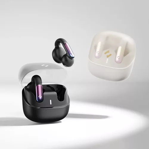 Havit - Vezeték nélküli fülhallgató (TW980) - Sporthoz, Nyitott Fülre Csipesszel, Mikrofonnal, Bluetooth 5.3, TWS, USB-C, 400mAh - Fekete