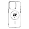 Karl Lagerfeld - IML MagSafe (KLHMP13LHLSCHH) - iPhone 13 Pro - White Metal Choupette's Head