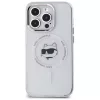 Karl Lagerfeld - IML MagSafe (KLHMP13LHLSCHH) - iPhone 13 Pro - White Metal Choupette's Head