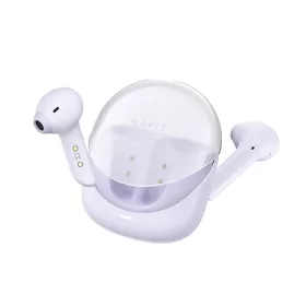   Havit - Vezeték nélküli fülhallgató Modern Buds (TW974) - Játékhoz, Mikrofonnal, Bluetooth 5.3, TWS, ENC, USB-C, 400mAh - Lila