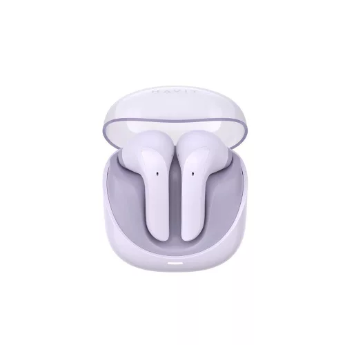 Havit - Vezeték nélküli fülhallgató Modern Buds (TW974) - Játékhoz, Mikrofonnal, Bluetooth 5.3, TWS, ENC, USB-C, 400mAh - Lila