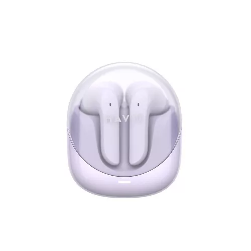 Havit - Vezeték nélküli fülhallgató Modern Buds (TW974) - Játékhoz, Mikrofonnal, Bluetooth 5.3, TWS, ENC, USB-C, 400mAh - Lila