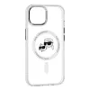 Karl Lagerfeld - IML MagSafe (KLHMP15SHLSKCH) - iPhone 15 - White Metal Karl&Choupette Heads