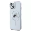 Karl Lagerfeld - IML MagSafe (KLHMP15SHLSKCH) - iPhone 15 - White Metal Karl&Choupette Heads