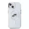 Karl Lagerfeld - IML MagSafe (KLHMP15SHLSKCH) - iPhone 15 - White Metal Karl&Choupette Heads