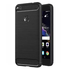   Techsuit - Carbon szilikon tok - Huawei P9 Lite 2017 / P8 Lite 2017 - Fekete