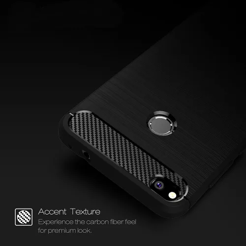 Techsuit - Carbon szilikon tok - Huawei P9 Lite 2017 / P8 Lite 2017 - Fekete